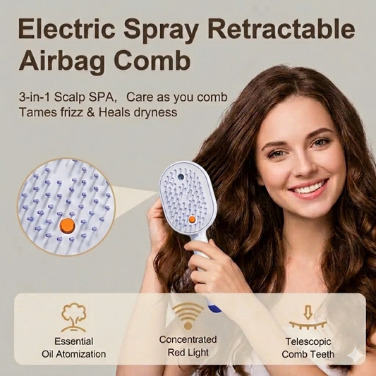 Velora 4 in 1 Self-Cleaning MIst Massage Hair Brush