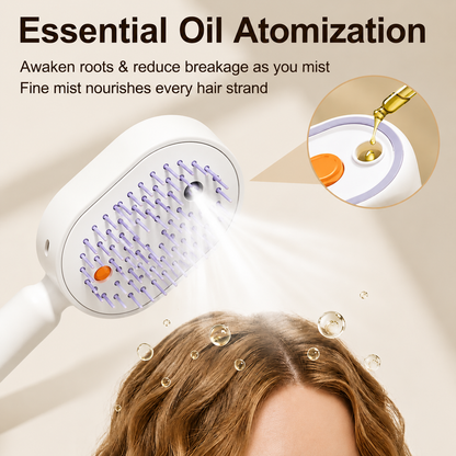 Velora 4 in 1 Self-Cleaning MIst Massage Hair Brush